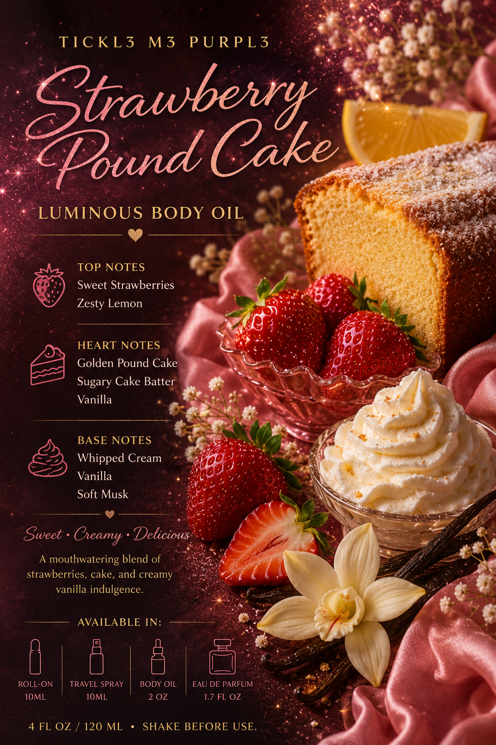 Strawberry Pound Cake  Extrait Parfum